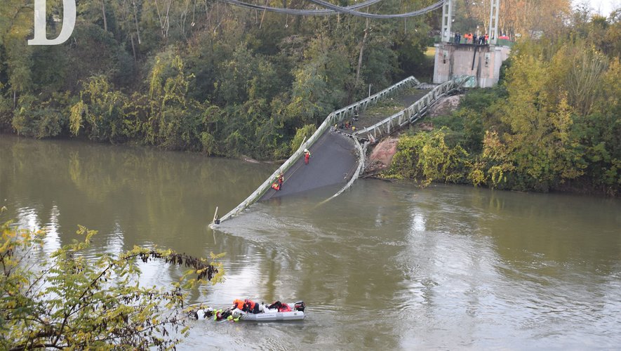 Un pont suspendu s'effondre au nord de Toulouse