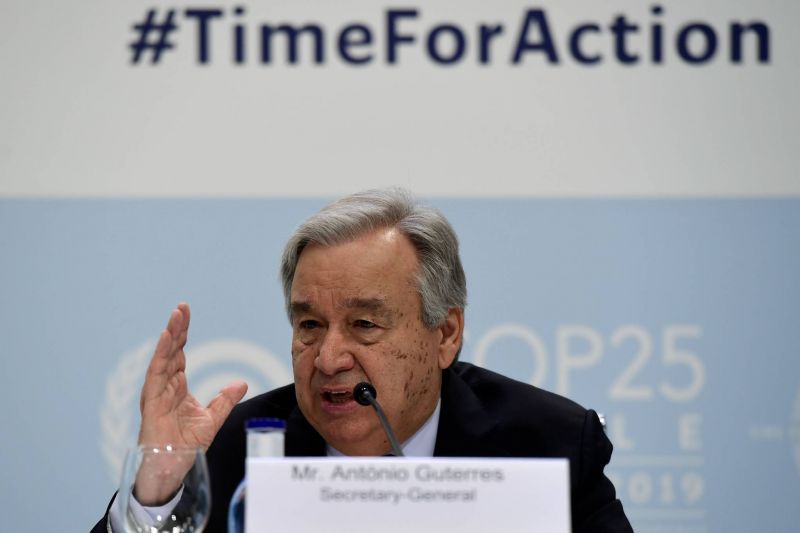 Dernier jour de la COP25 : Guterres demande "davantage d'ambition"