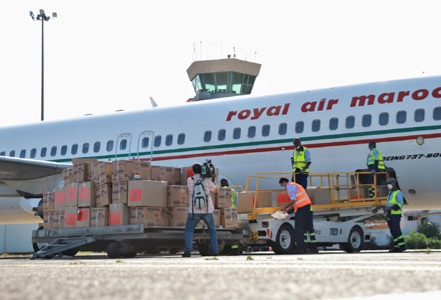 Maroc-Palestine: Départ d'un premier avion transportant des aides humanitaires