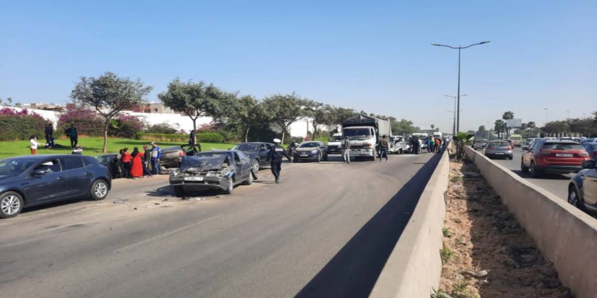 Carambolage sur l'autoroute urbaine de Casablanca : Sept blessés dont un grièvement