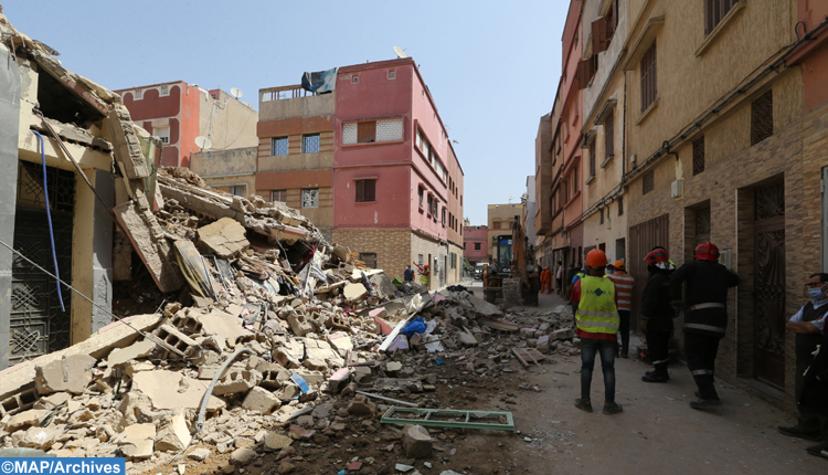 Casablanca: Effondrement d'un immeuble en construction