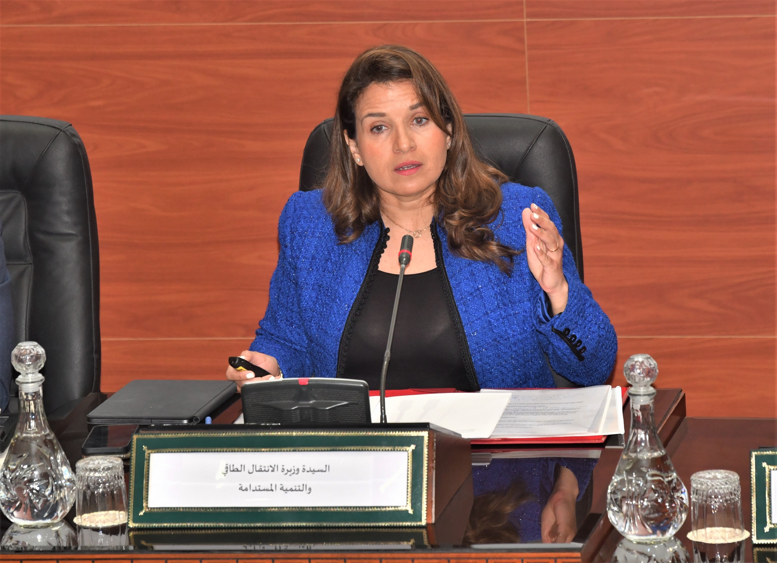 Leila Benali préside une réunion du Comité de suivi et d'accompagnement de la SNDD