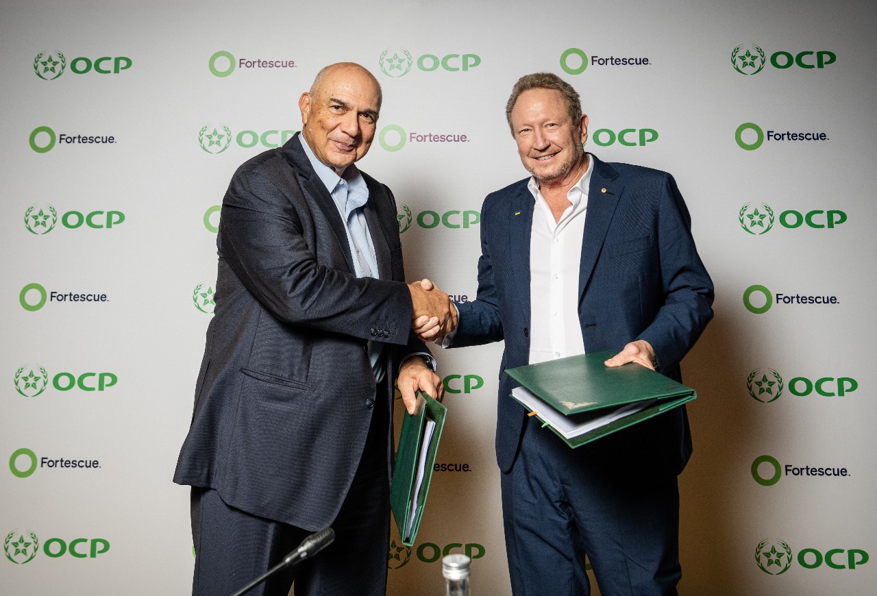 Energie verte : Joint-venture entre l’OCP et Fortescue
