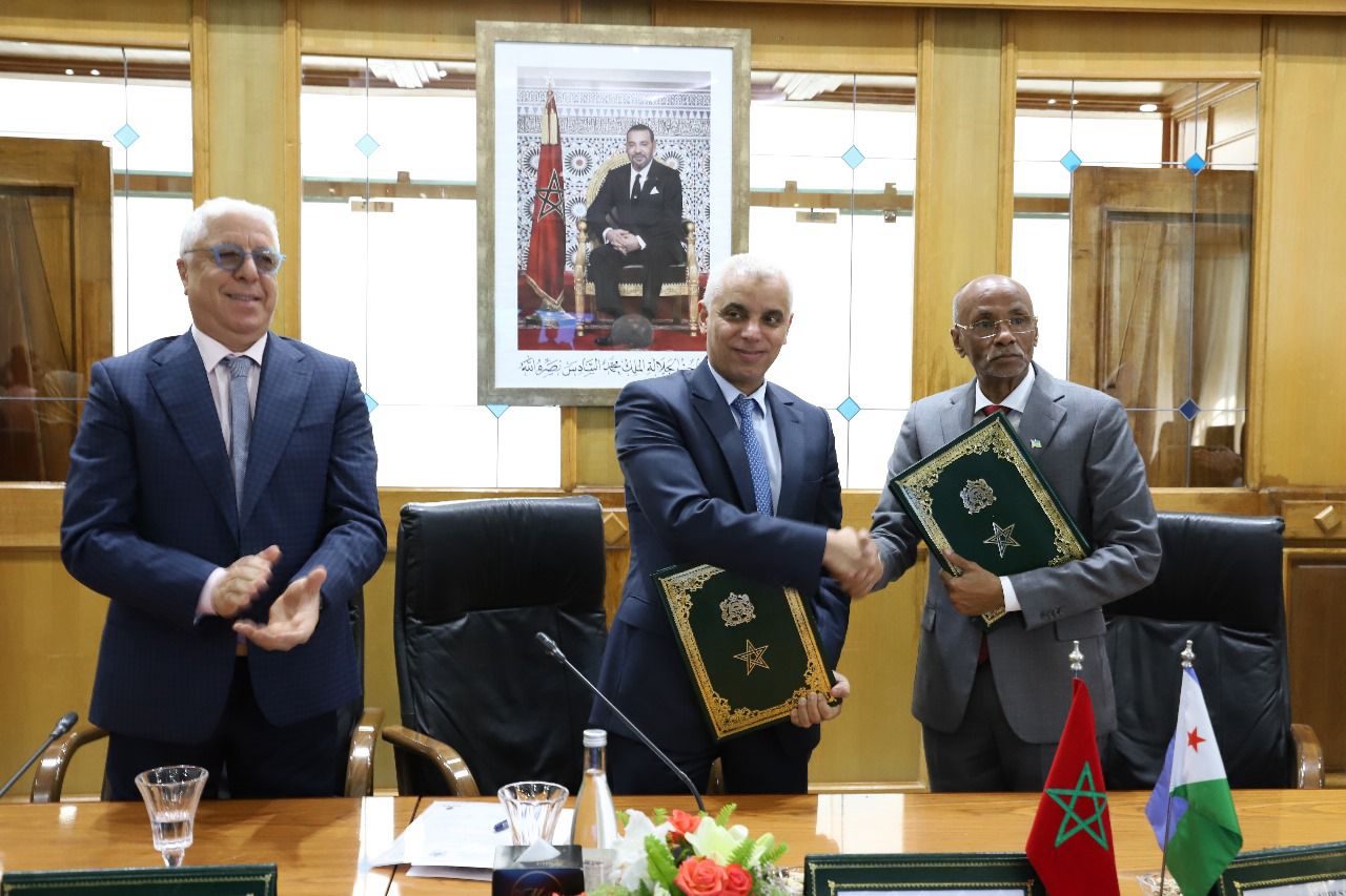 Le Ministre de la Santé et de la Protection Sociale préside la cérémonie de signature de deux mémorandum d’entente entre le Maroc et Djibouti